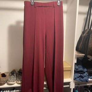 Wine colores wide leg pants